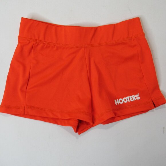 3 Hooters Girl's Waitress Orange Uniform Shorts Size XS - Picture 2 of 10